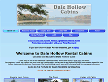 Tablet Screenshot of dalehollowcabins.com